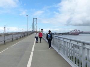 Walking over the Forth Road Bridge