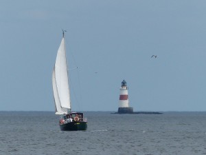 Oxcars Lighthouse and yacht